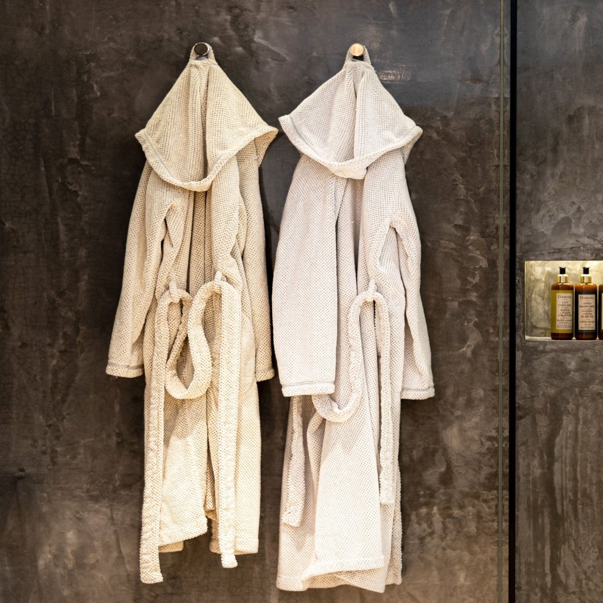 Linen Waffle Bathrobe - RicahBathrobeGRACCIOZA